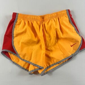 Nike Kids Dri Fit Running Shorts Orange Red‎ Gray Youth Medium Athletic